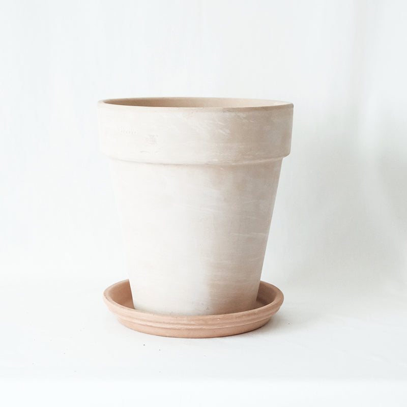 Deroma Vaso Alto 經典石紋高筒盆 可可/白陶色